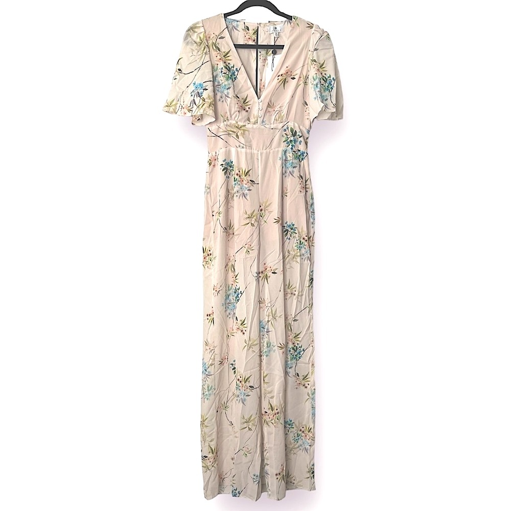Socialite Flutter Sleeve Chiffon Jumpsuit